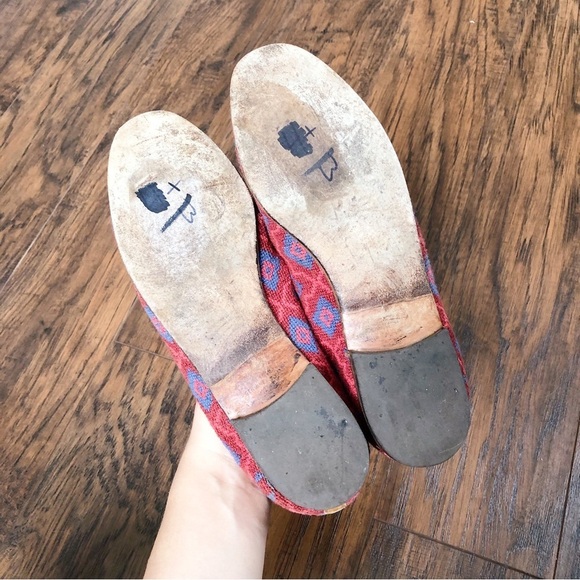 Stubbs & Wootton • needlepoint smoking loafer red blue moroccan pattern tapestry - Picture 7 of 9